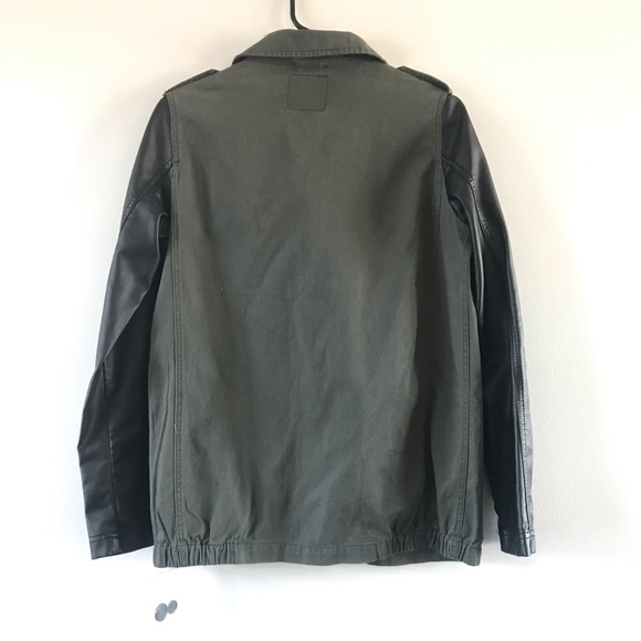 SWS Utility Jacket with Faux Leather sleeves - Picture 3 of 4